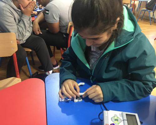 Robotics Class, Grades 8-A, 8-B.