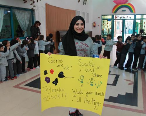 Morning Assembly for Int'l Kg Students.